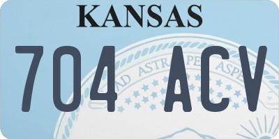 KS license plate 704ACV