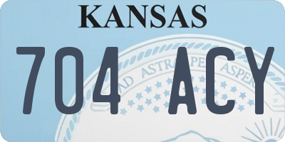 KS license plate 704ACY