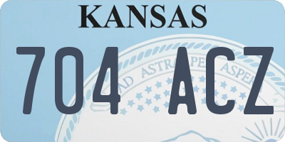 KS license plate 704ACZ