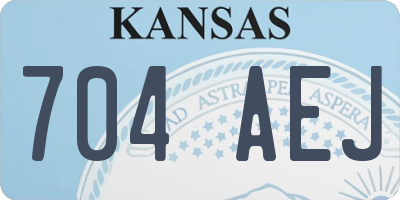 KS license plate 704AEJ
