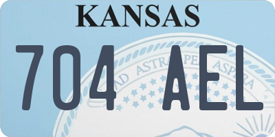 KS license plate 704AEL