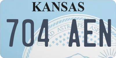 KS license plate 704AEN
