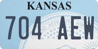 KS license plate 704AEW