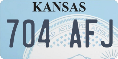 KS license plate 704AFJ