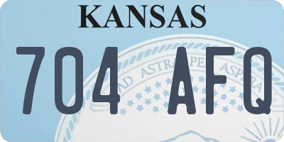 KS license plate 704AFQ