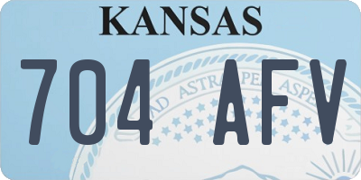 KS license plate 704AFV