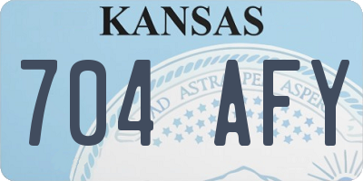 KS license plate 704AFY