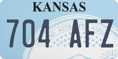 KS license plate 704AFZ