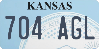 KS license plate 704AGL