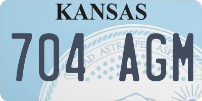 KS license plate 704AGM