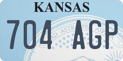 KS license plate 704AGP