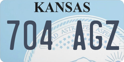 KS license plate 704AGZ