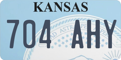 KS license plate 704AHY