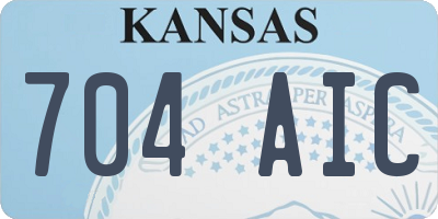 KS license plate 704AIC