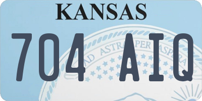 KS license plate 704AIQ