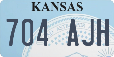 KS license plate 704AJH