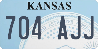 KS license plate 704AJJ