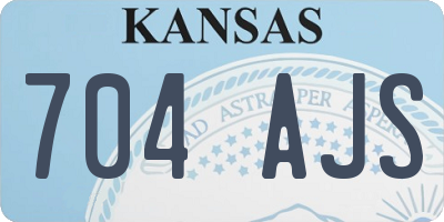 KS license plate 704AJS