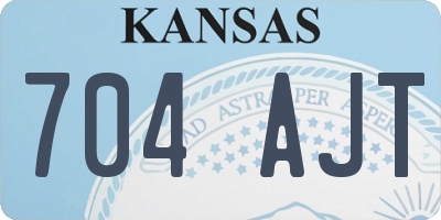 KS license plate 704AJT
