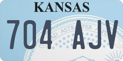 KS license plate 704AJV