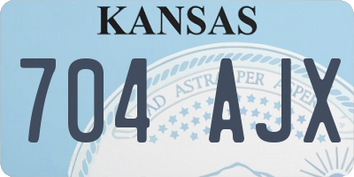 KS license plate 704AJX