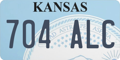 KS license plate 704ALC