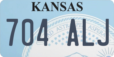 KS license plate 704ALJ