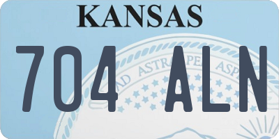 KS license plate 704ALN