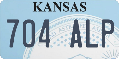 KS license plate 704ALP