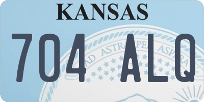 KS license plate 704ALQ