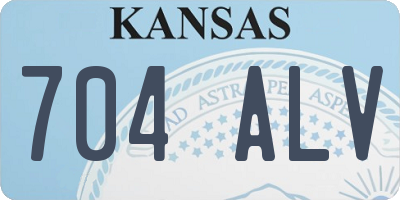 KS license plate 704ALV