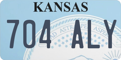 KS license plate 704ALY