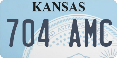 KS license plate 704AMC