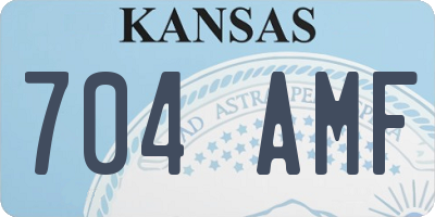KS license plate 704AMF