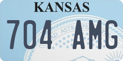 KS license plate 704AMG