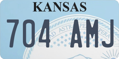 KS license plate 704AMJ