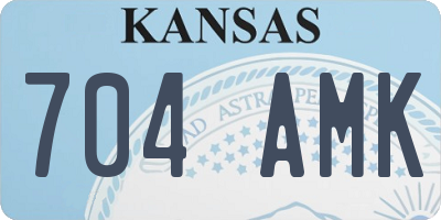 KS license plate 704AMK