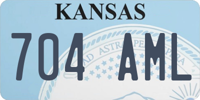 KS license plate 704AML
