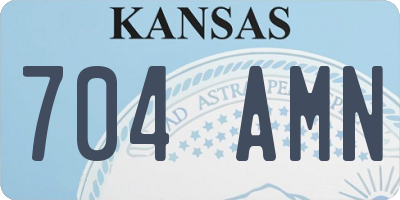 KS license plate 704AMN