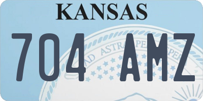 KS license plate 704AMZ