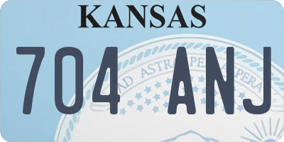 KS license plate 704ANJ
