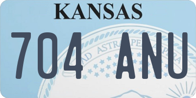 KS license plate 704ANU