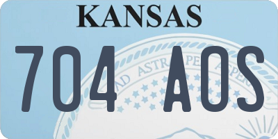 KS license plate 704AOS