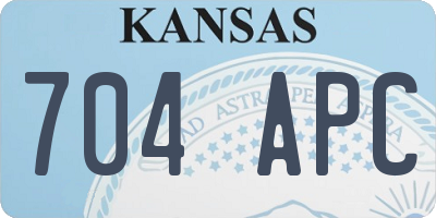 KS license plate 704APC