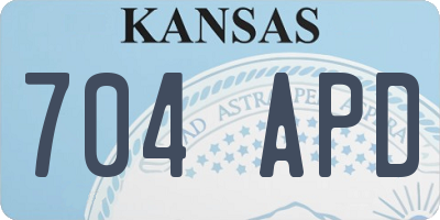 KS license plate 704APD