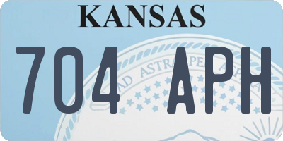 KS license plate 704APH