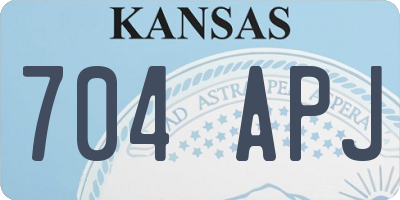 KS license plate 704APJ