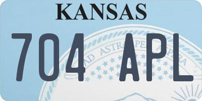 KS license plate 704APL