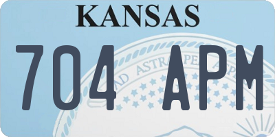 KS license plate 704APM