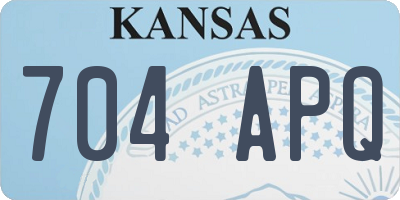 KS license plate 704APQ